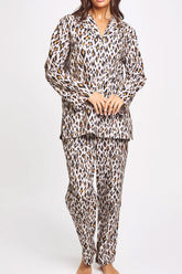 Brushed Cotton Leopard PJ Set